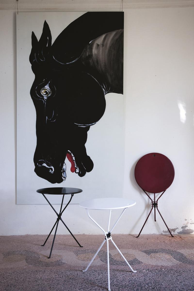 Folding steel coffee table | Cumano by Zanotta