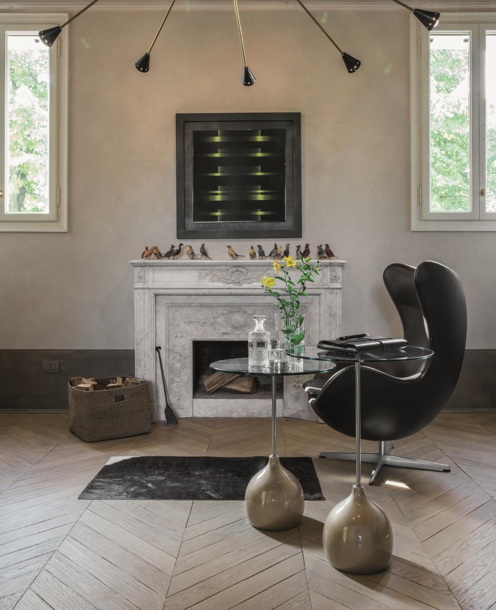 Round glass high side table | Adachi by Tonin Casa