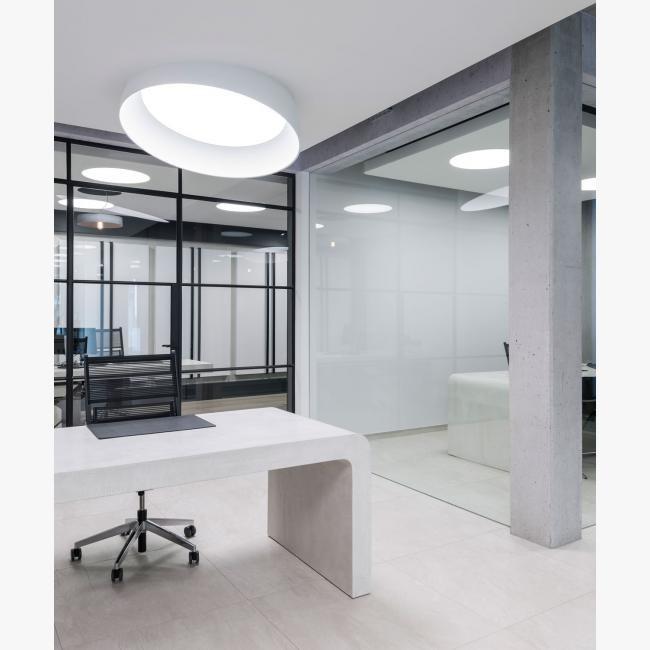 LED semi-inset ceiling lamp | Superdome Recessed by Delta light