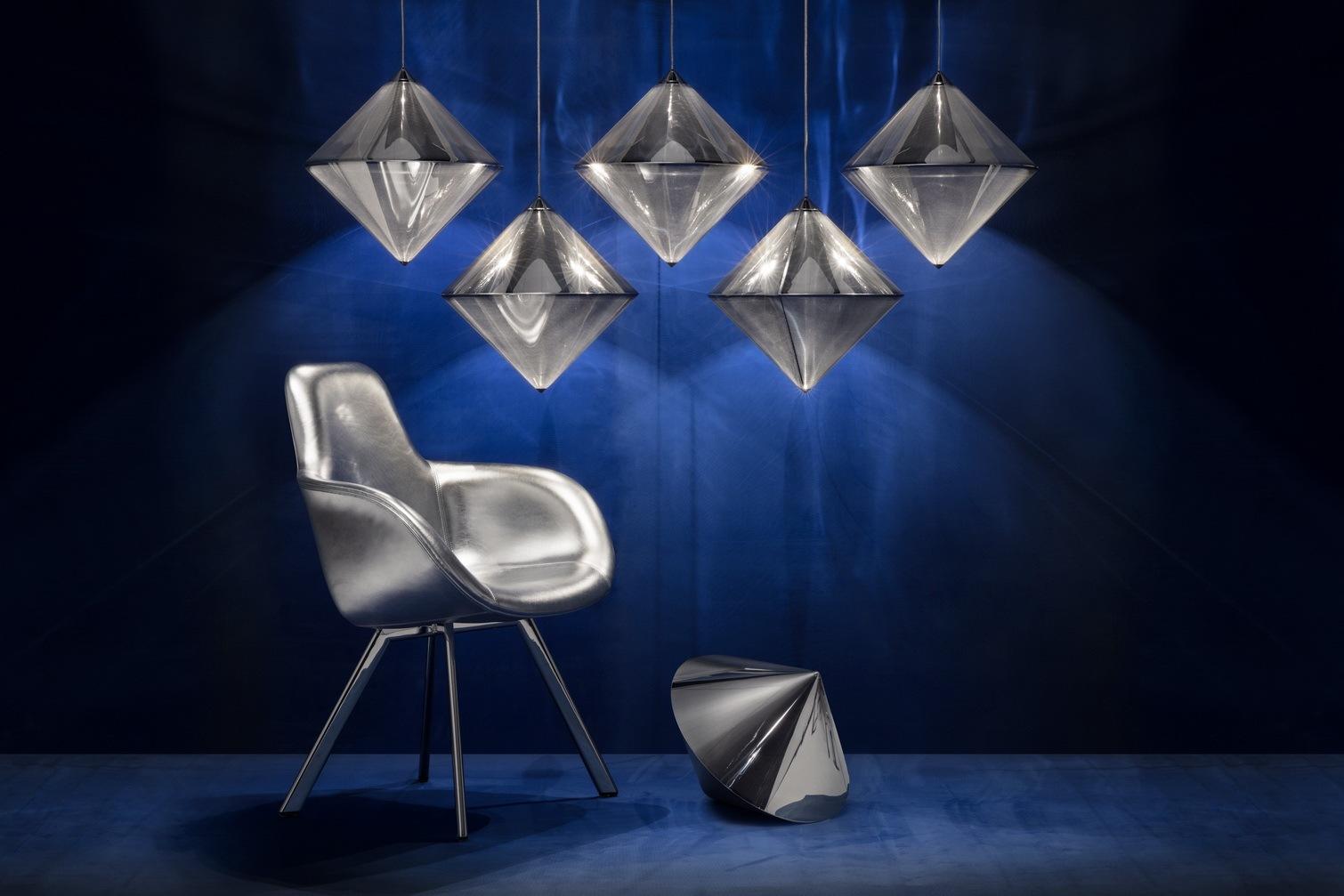 Metal pendant lamp with dimmer in a contemporary style | Top by Tom Dixon