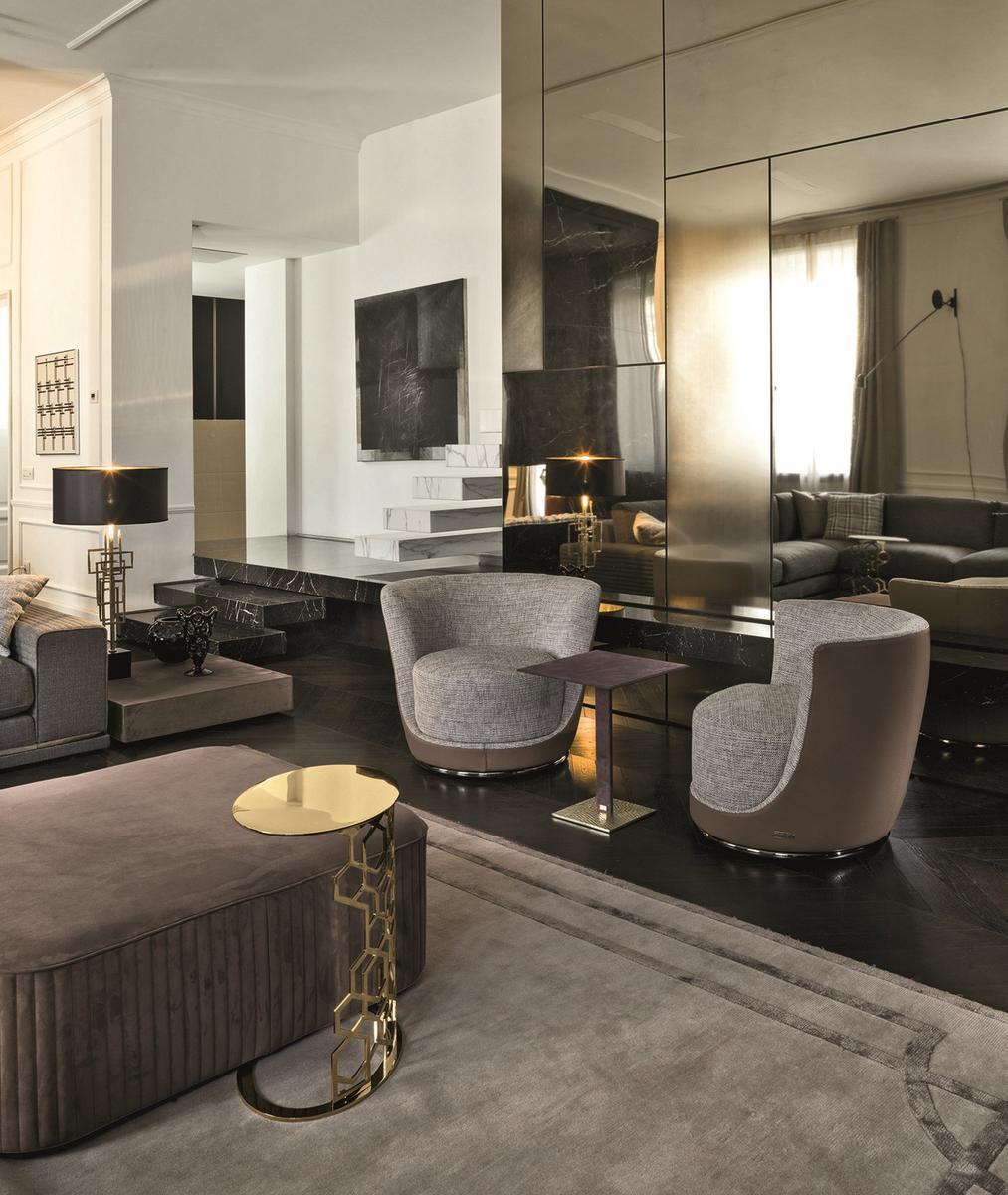 Fabric armchair | Laurent by Longhi