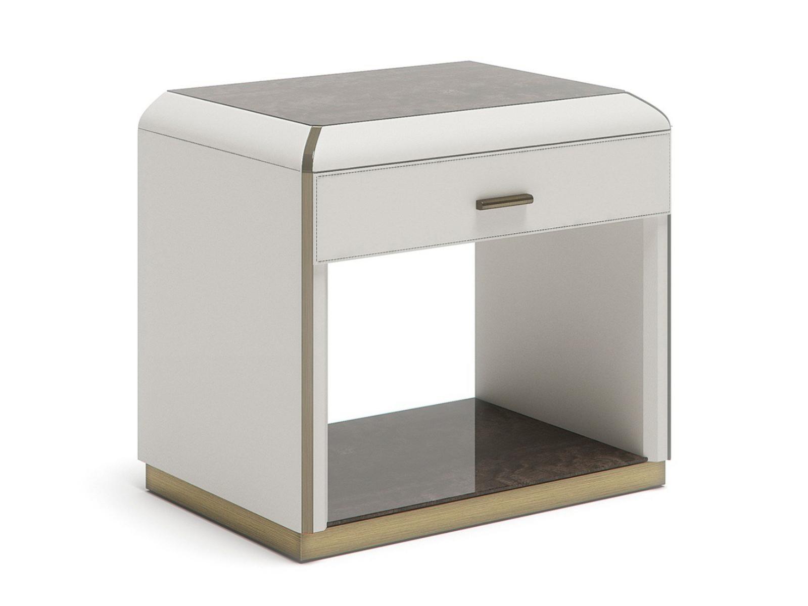 Rectangular wooden bedside table with drawers | Orion L by Capital Collection