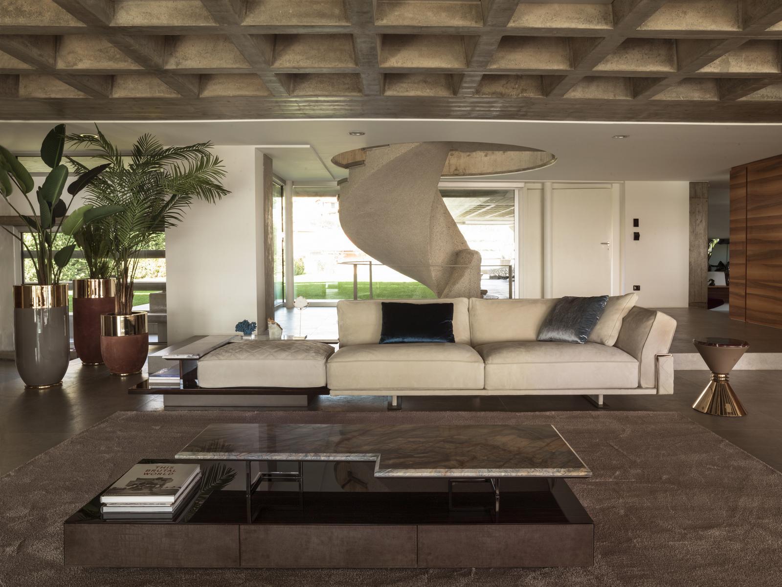 Corner fabric sofa | Ritual by Longhi