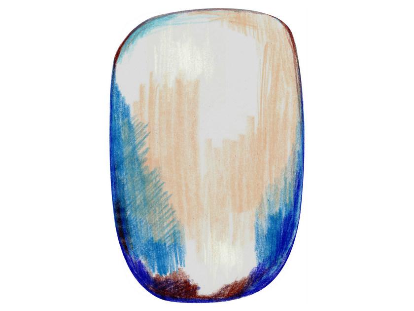 Contemporary style fabric rug | Scribble Blue Grey Beige by Moooi