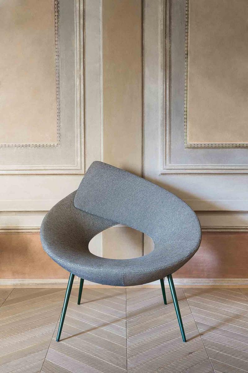 Upholstered fabric easy chair | Lock by Bonaldo