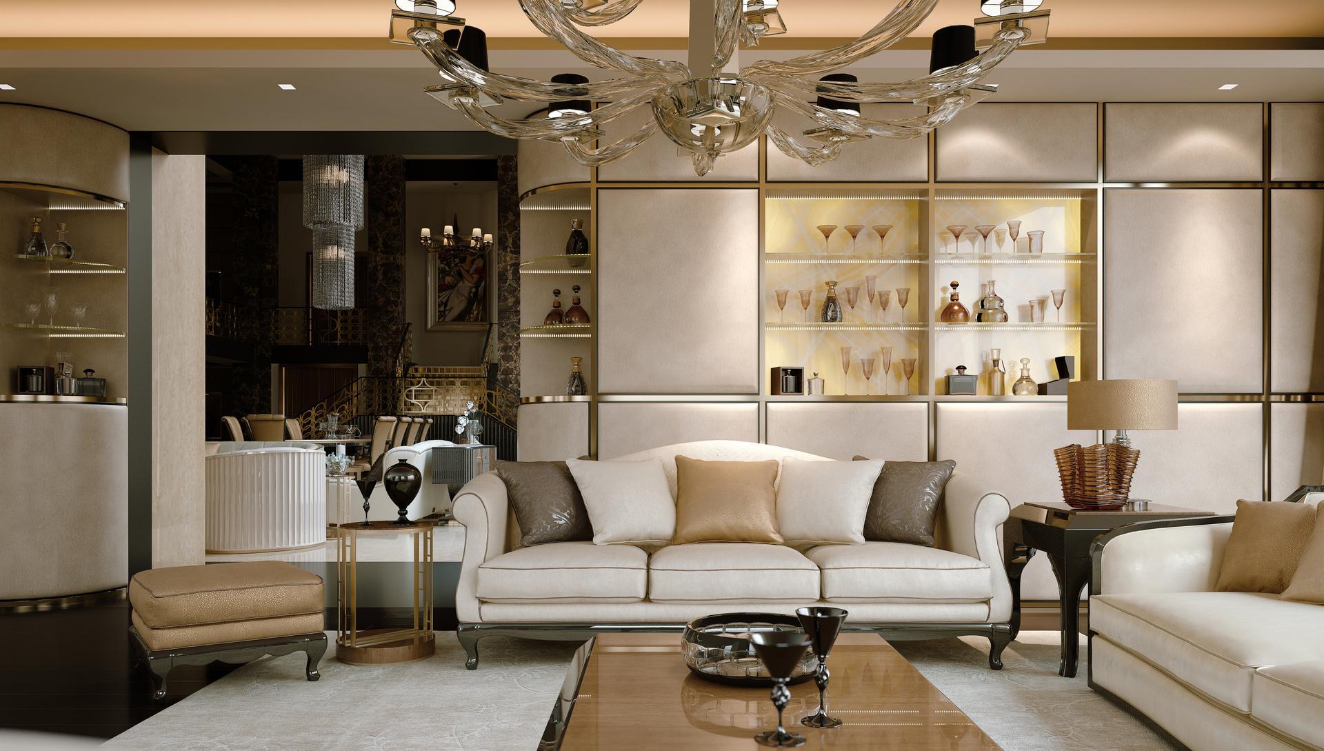 3 seater velvet sofa | Fly by Bruno Zampa