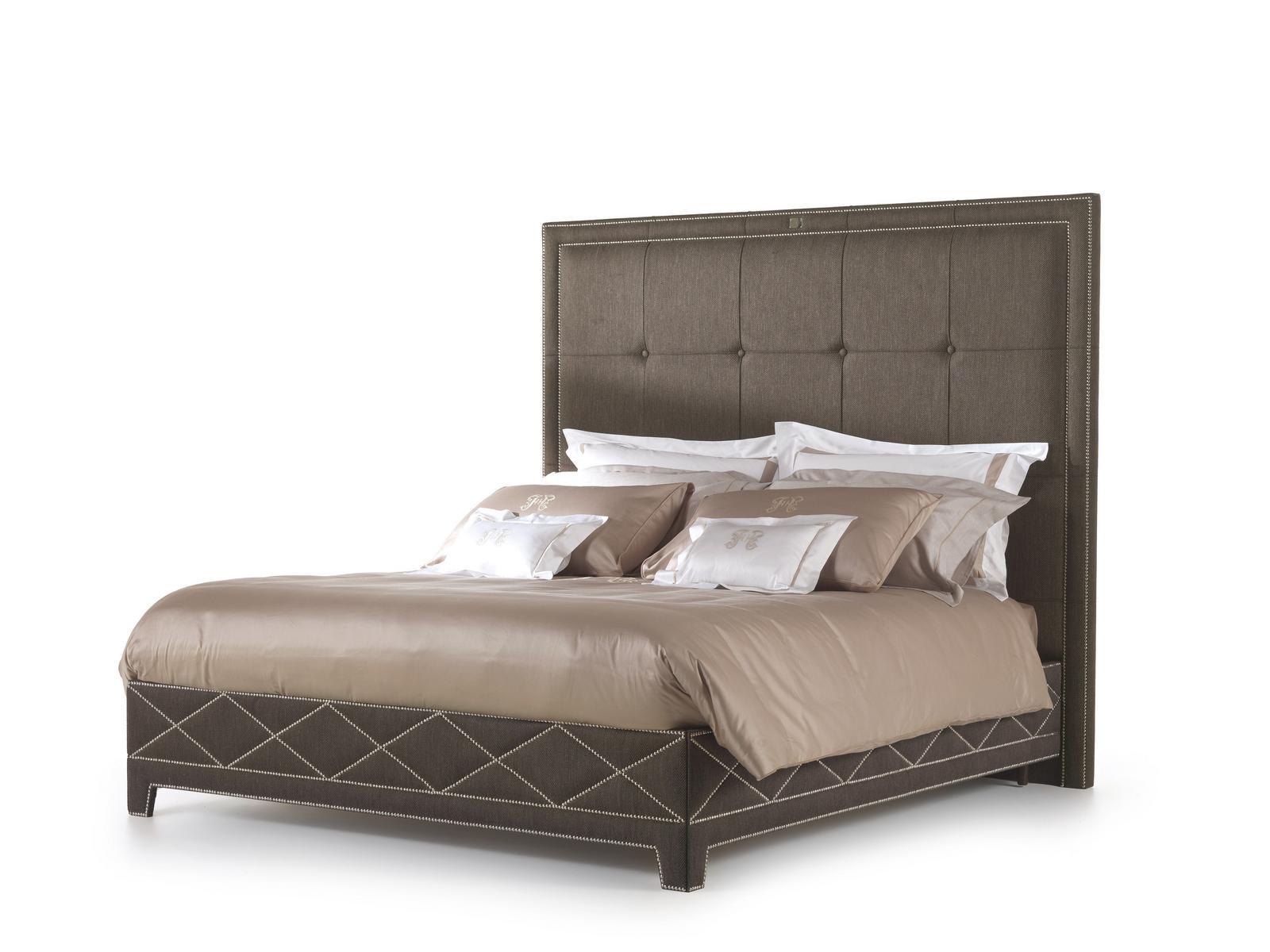 Fabric king size bed with high headboard | Hilton by Gianfranco Ferre Home
