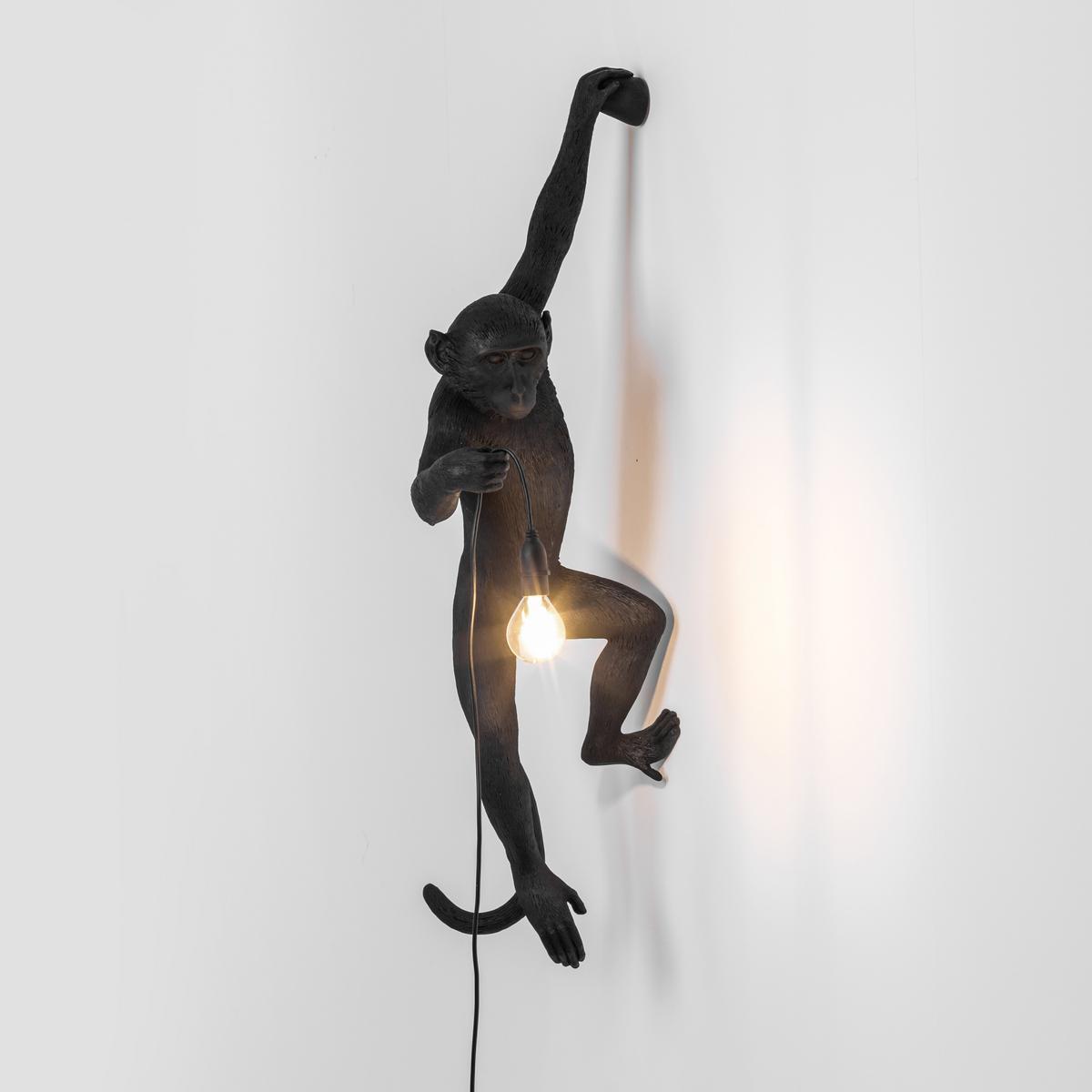 LED resin wall lamp | The Monkey Lamp Black Hanging by Seletti
