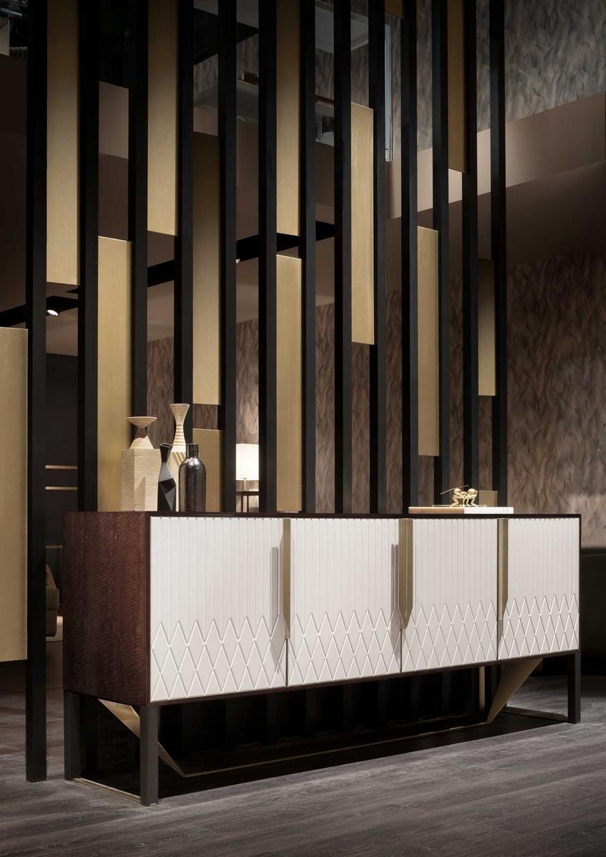 Wood and glass sideboard with doors | Prisma by Capital Collection