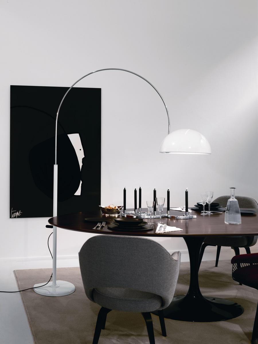 Direct light height-adjustable arc lamp | Coupé - 3320/r by Oluce