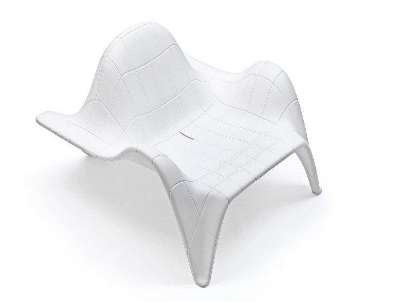 Sectional modular garden armchair with footstool | F3 by Vondom