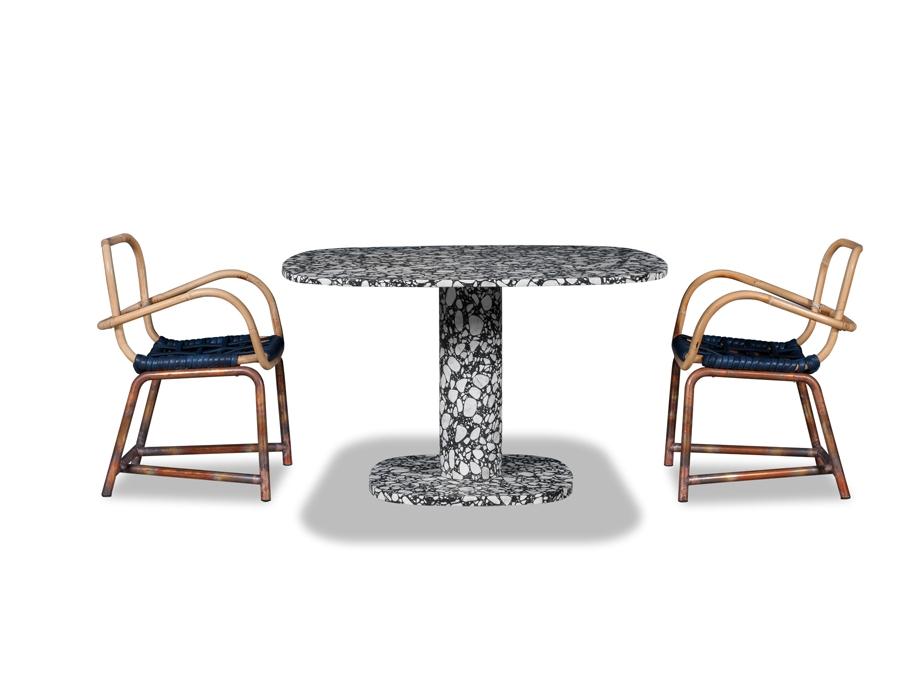 Square marble table | Matera by Baxter