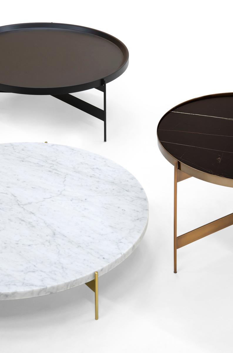 Round coffee table with tray | Abaco by Pianca