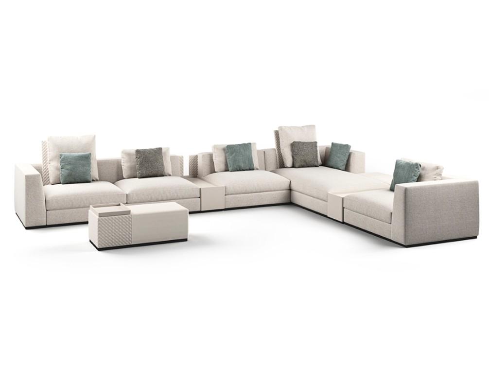 Corner sectional fabric sofa | Pr.680 by Stella del Mobile