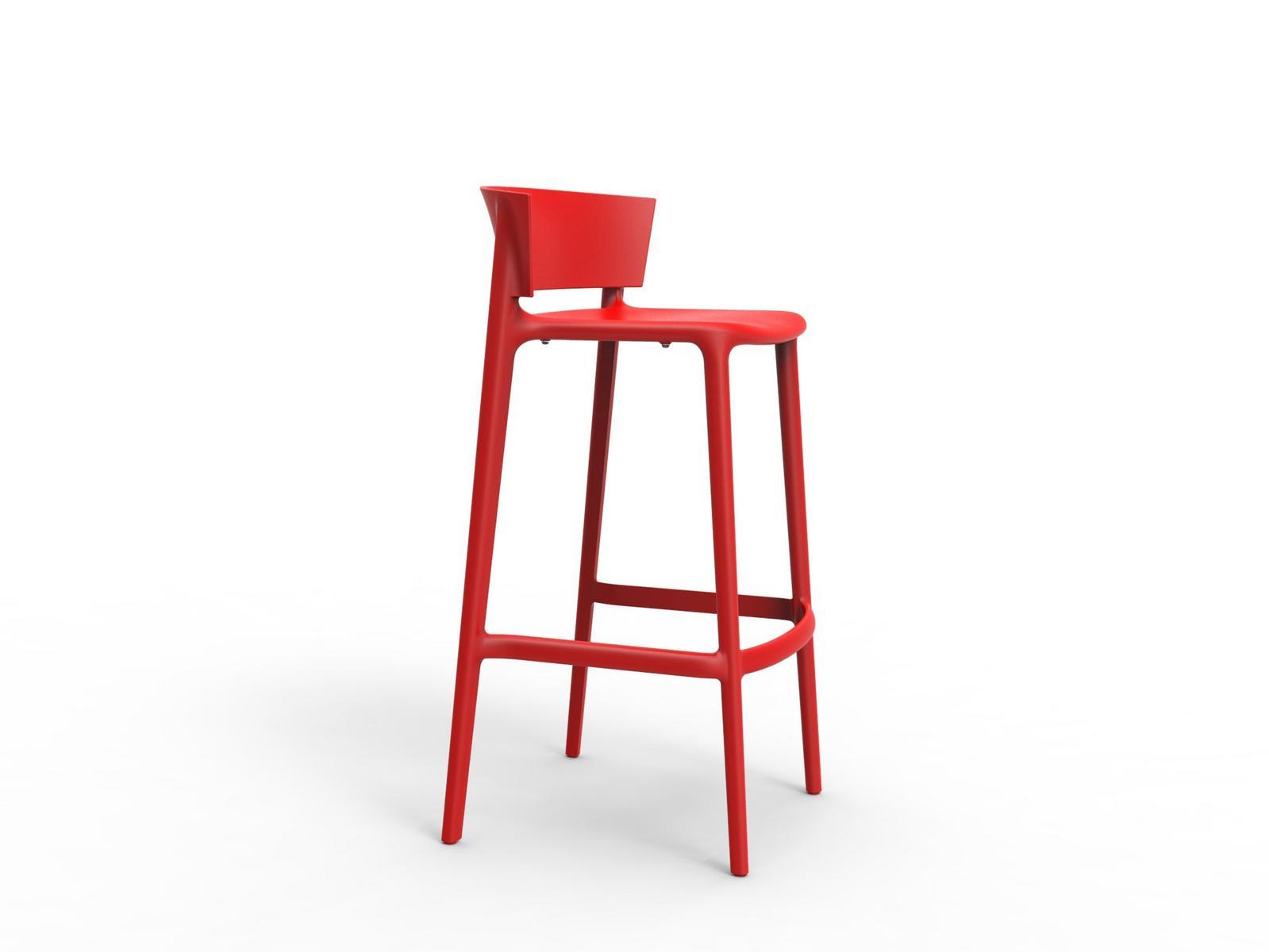 Polypropylene barstool with footrest | Africa by Vondom