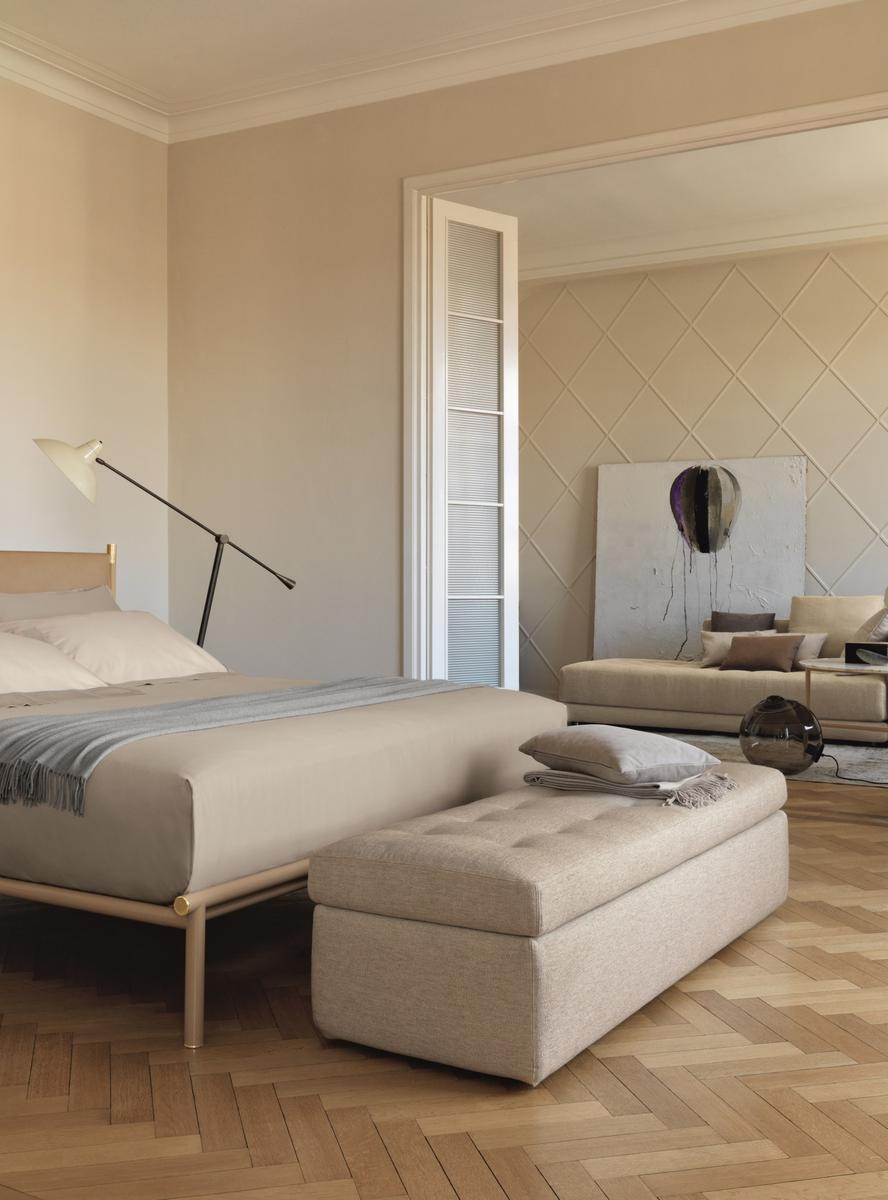 Fabric pouf / bench | Iko by Flou