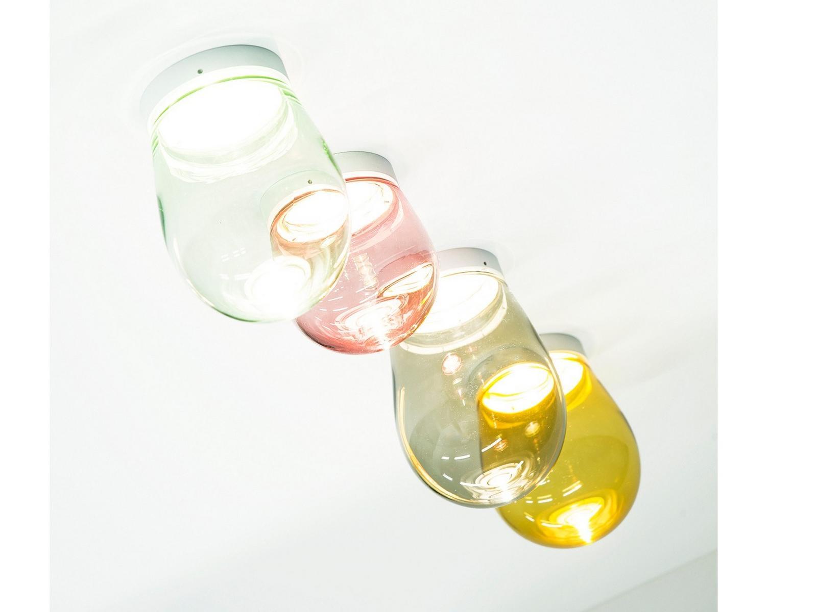 LED glass ceiling light with dimmer | Dropz by Dark