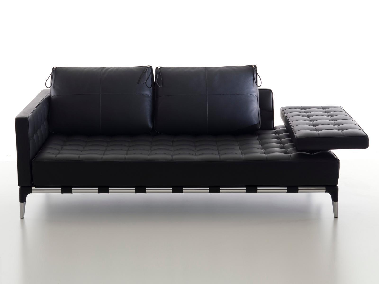 Tufted leather sofa | 241 Privè Divano by Cassina