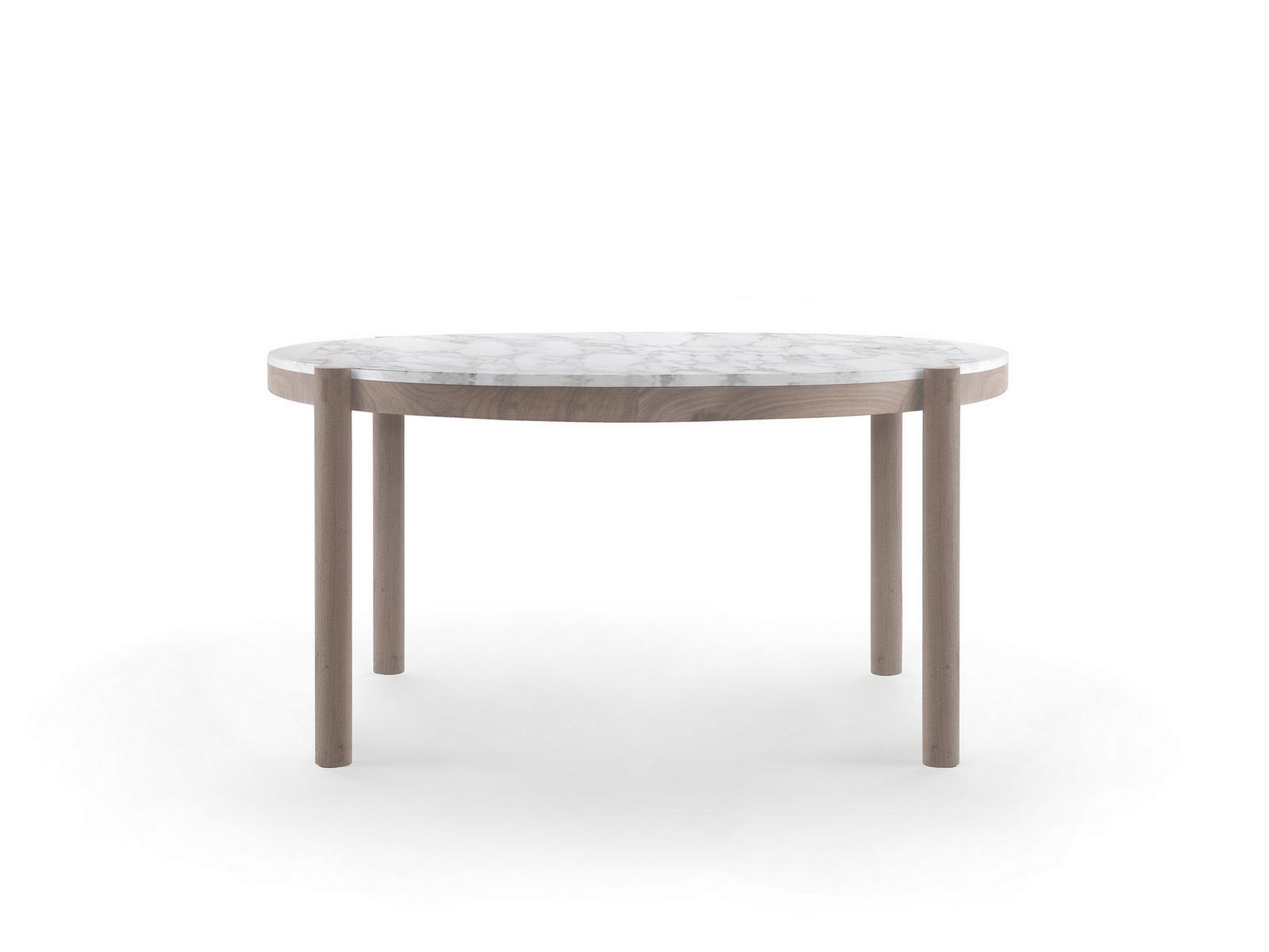 Round marble dining table | Gustav by Flexform