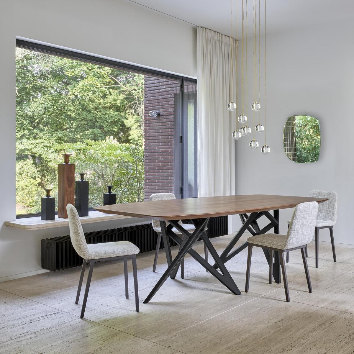 Upholstered fabric chair with armrests | Tadao by Ligne Roset