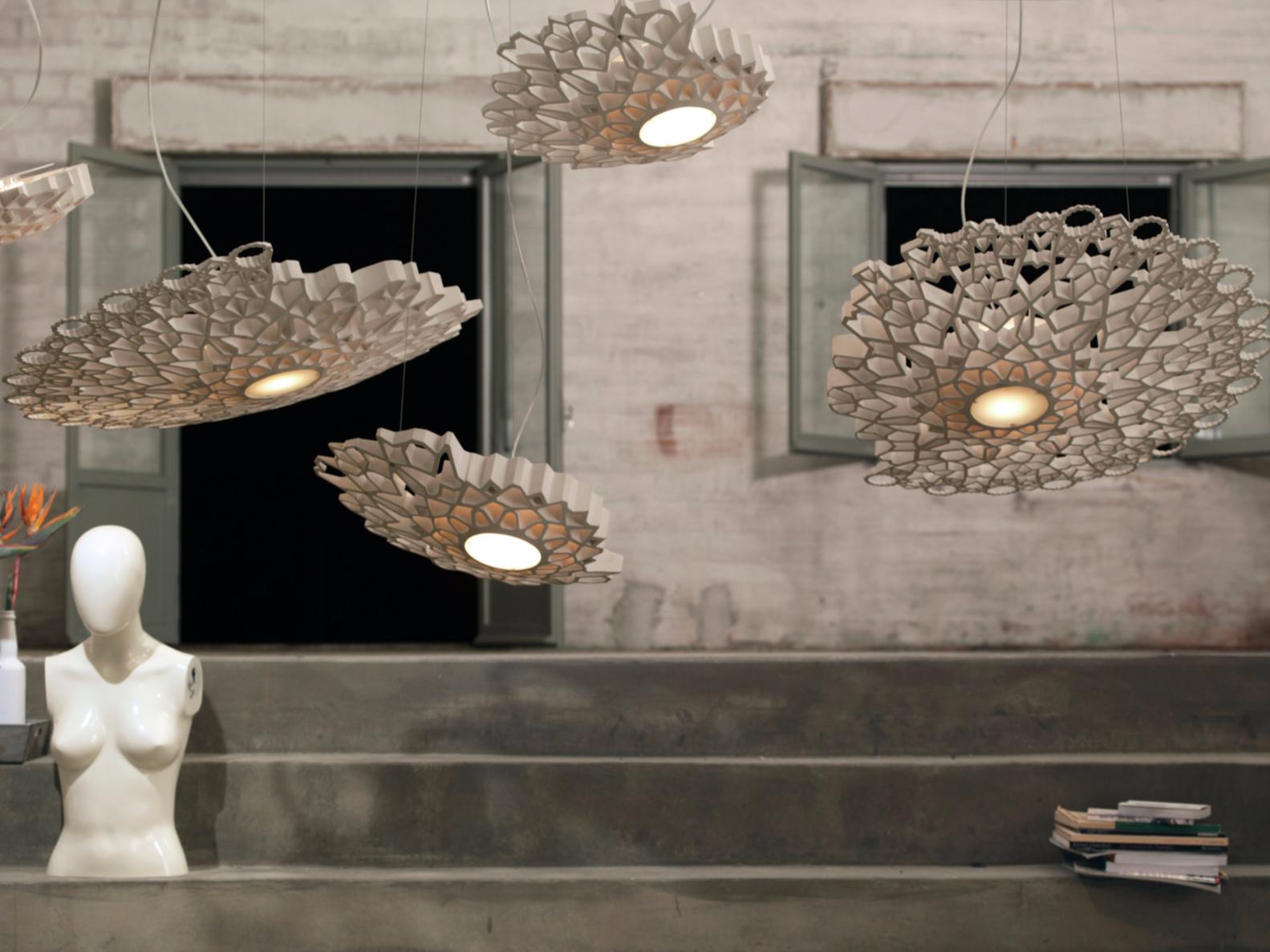 LED direct light cultured marble pendant lamp | Notredame by Karman