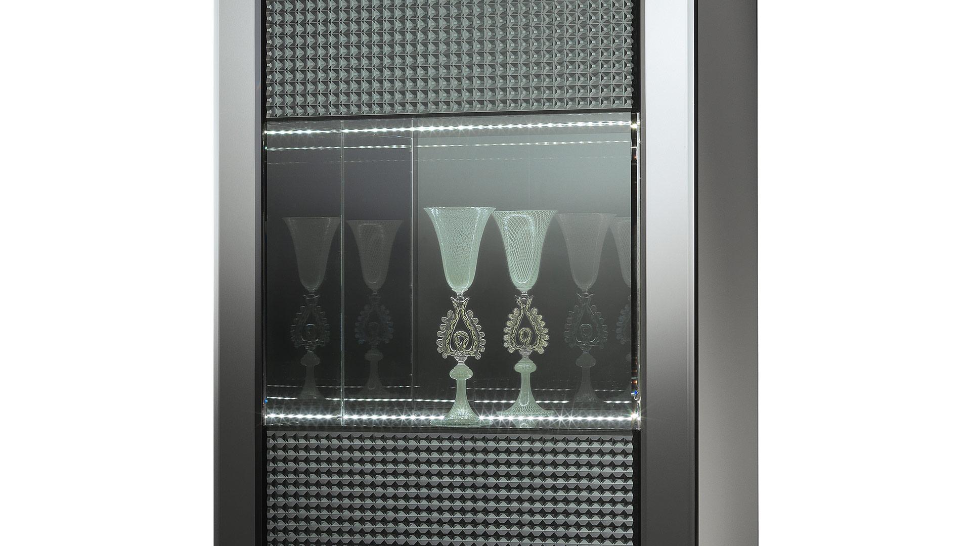 Glass highboard with integrated lighting | Diamante by Reflex