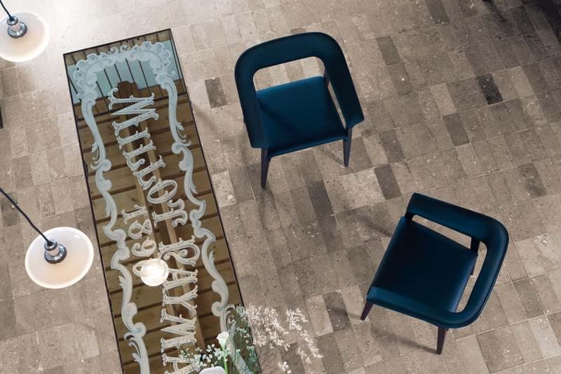 Leather easy chair with armrests | Memory by Potocco