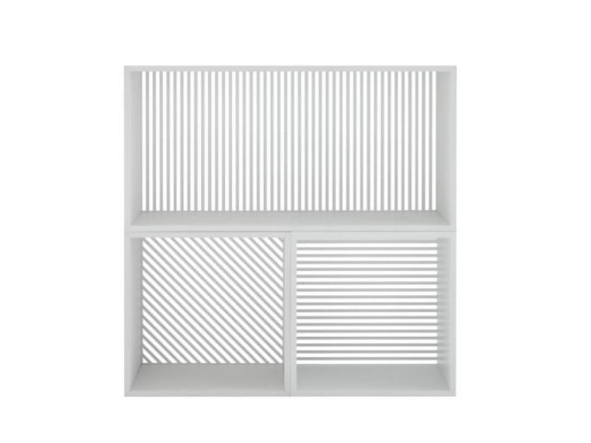 Open sectional steel and wood bookcase | Persienne by Ligne Roset