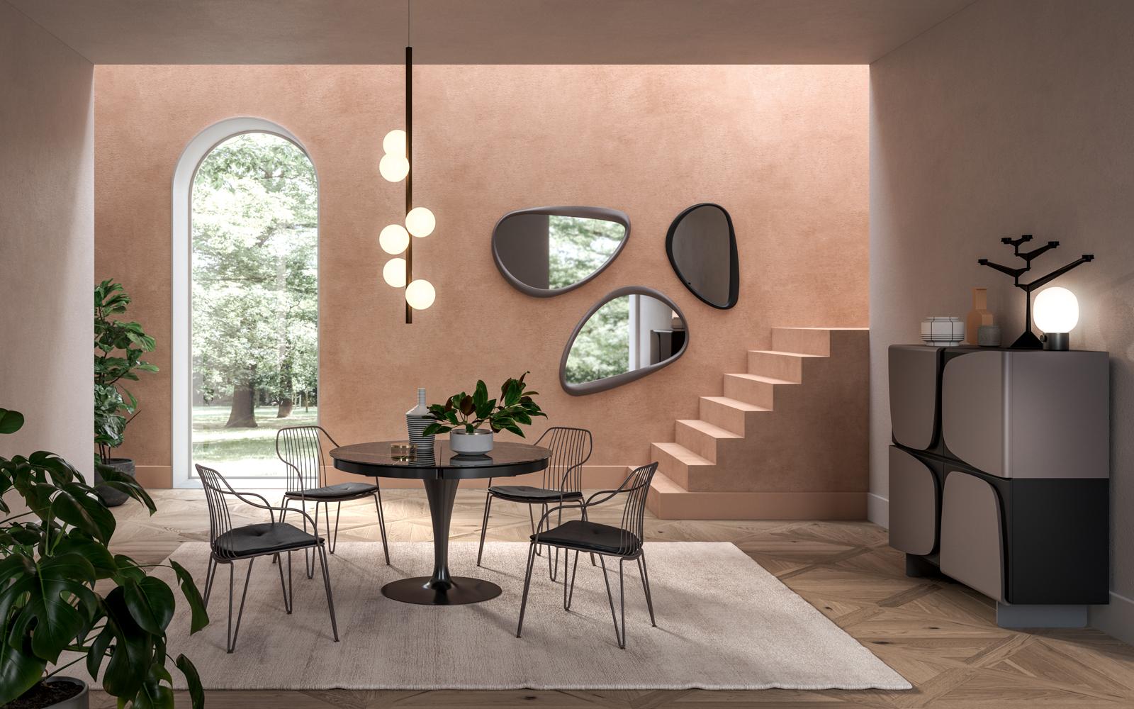 Wall-mounted framed mirror | Soho by Ozzio Italia