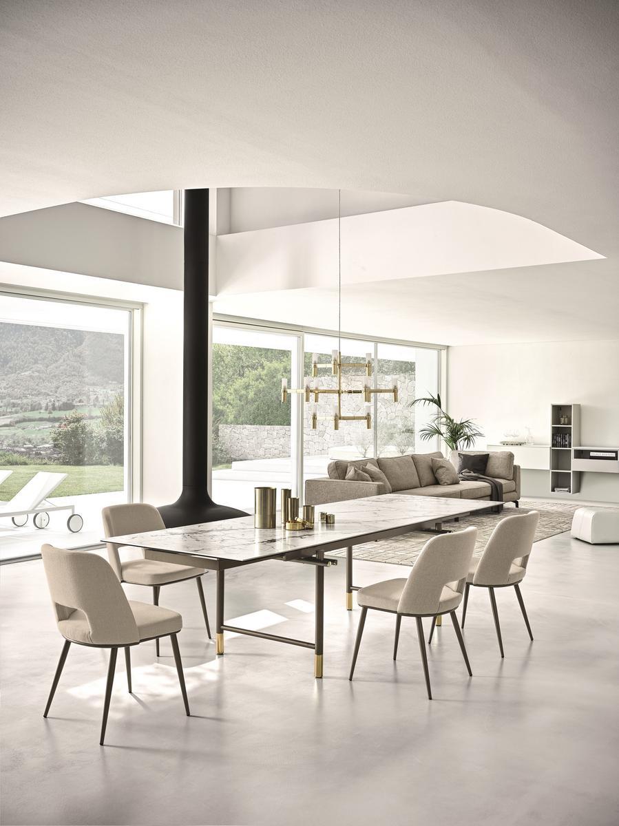 Extending rectangular ceramic table | Monogram by Calligaris
