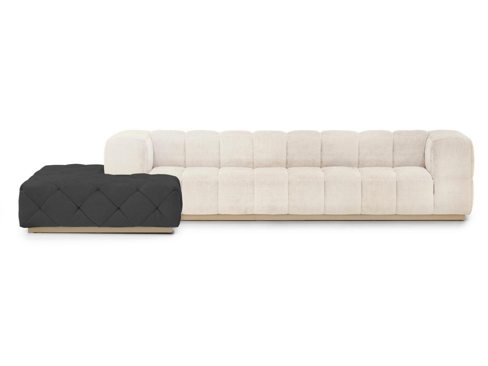 Tufted 4 seater fabric sofa | Mayor by Formitalia