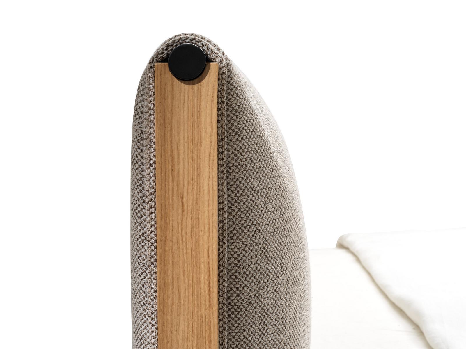 Double bed with upholstered headboard | Ricordi by Zanotta