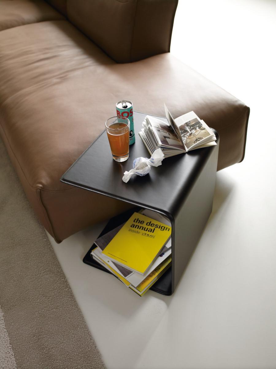 Rectangular leather side table | 940 by Rolf Benz
