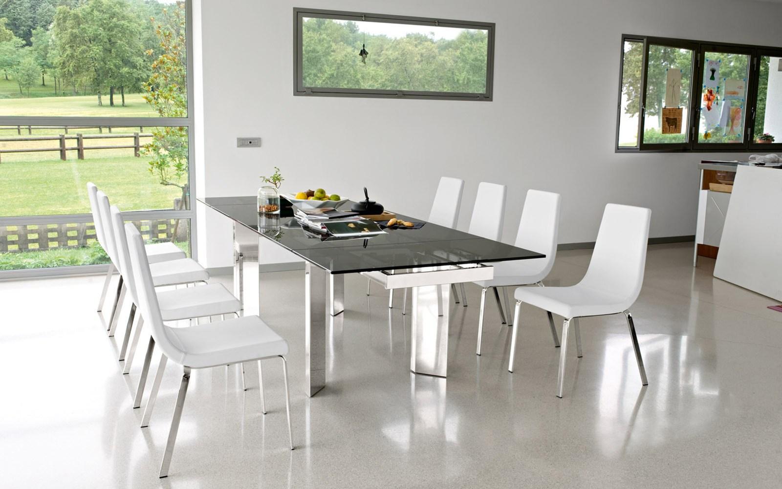 Extending tempered glass table | Tower by Calligaris