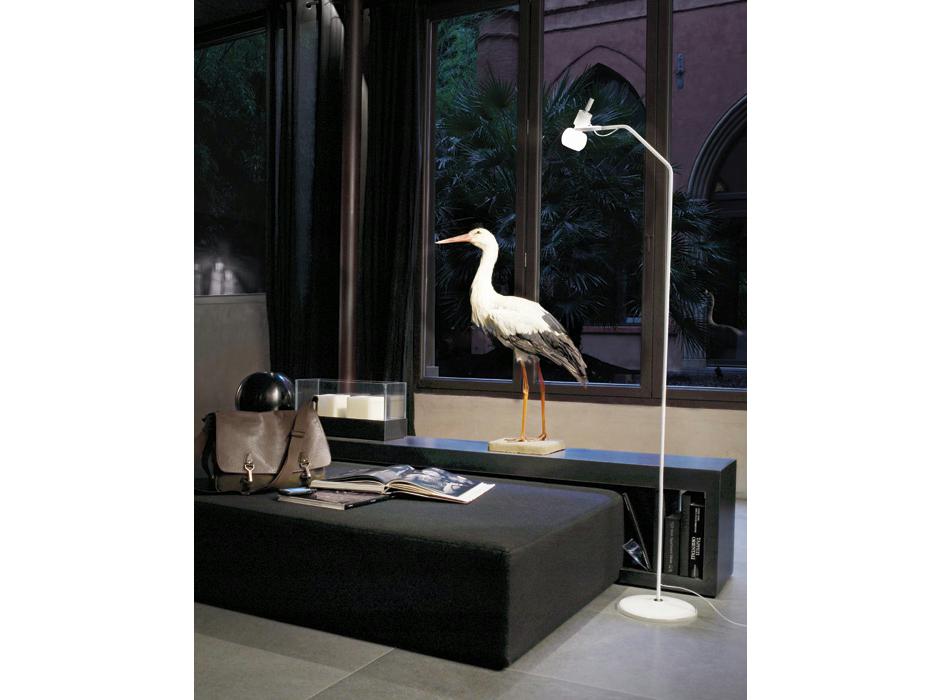 Adjustable glass floor lamp | Vega Pt by Vistosi