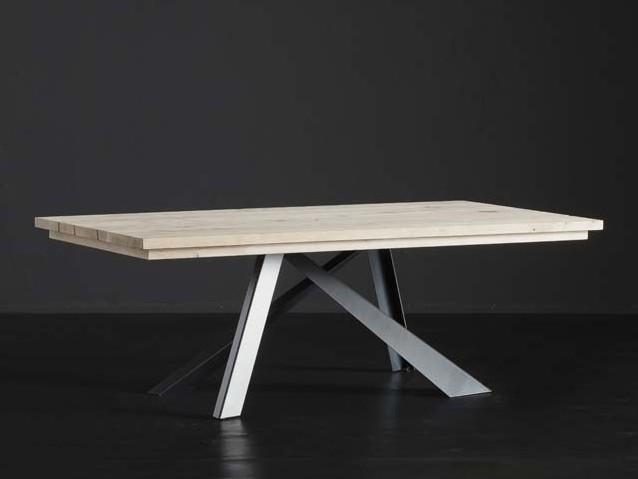 Rectangular wooden dining table | Madrid + Metal by Altacorte