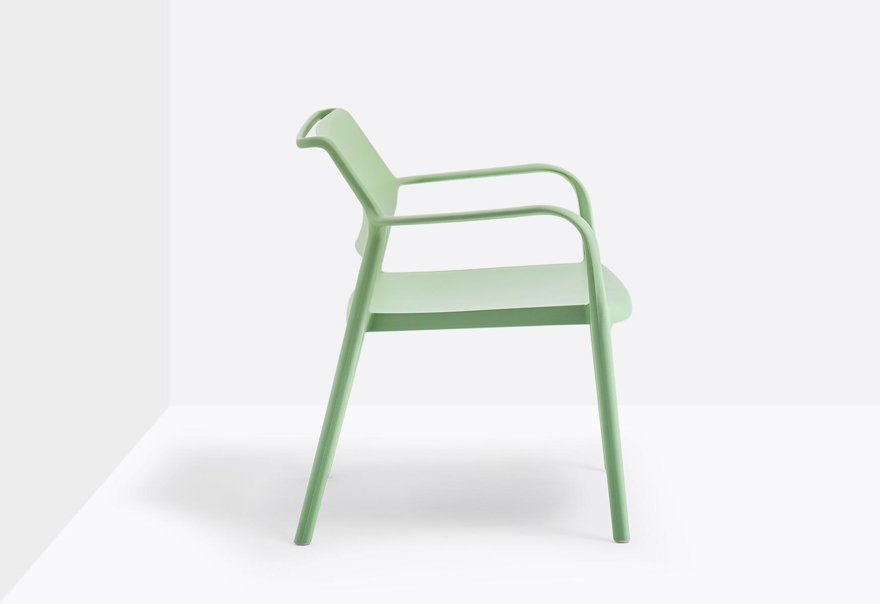 Stackable polypropylene easy chair with armrests | Ara 316 by Pedrali
