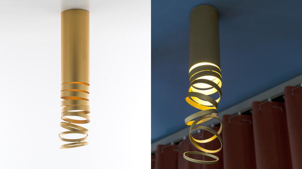 LED direct light Anodized aluminium ceiling lamp | Decomposé Light by Artemide