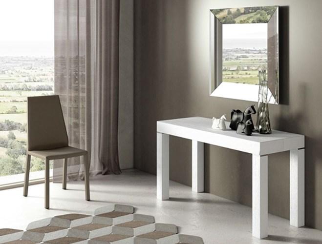 Extending rectangular wooden console table | Pqr 190/200/300 by Riflessi