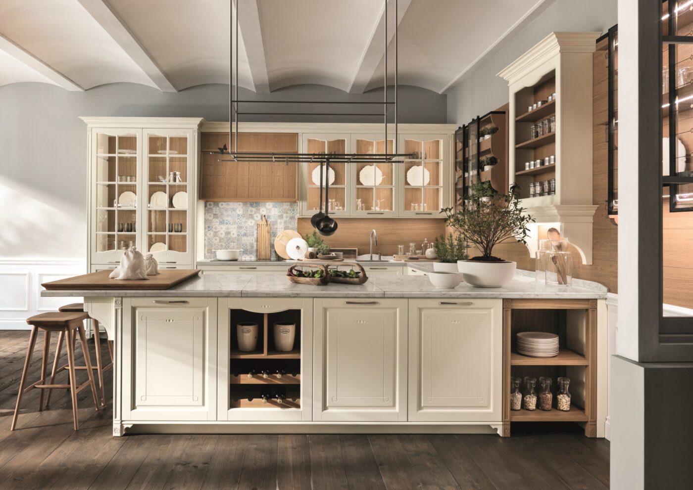 Wood kitchen with handles Aster Cucine Portrait