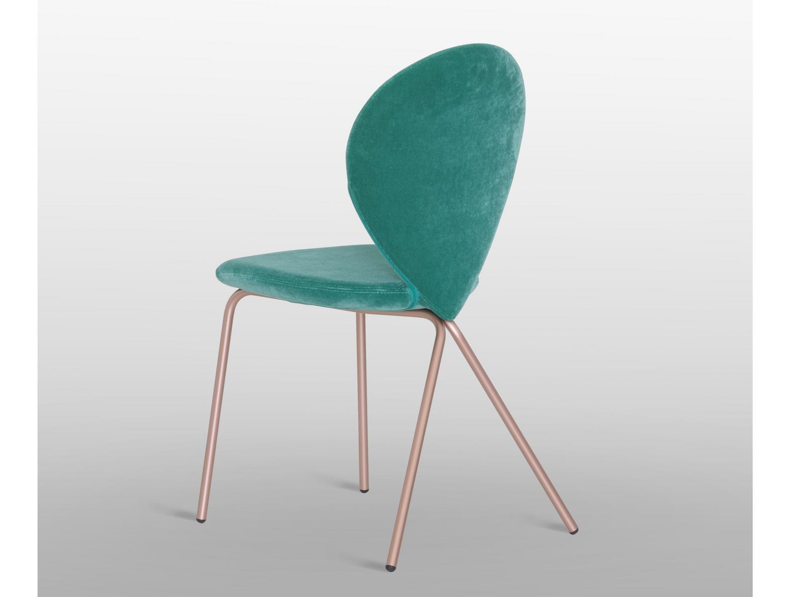 Upholstered velvet chair | Perla by Riflessi