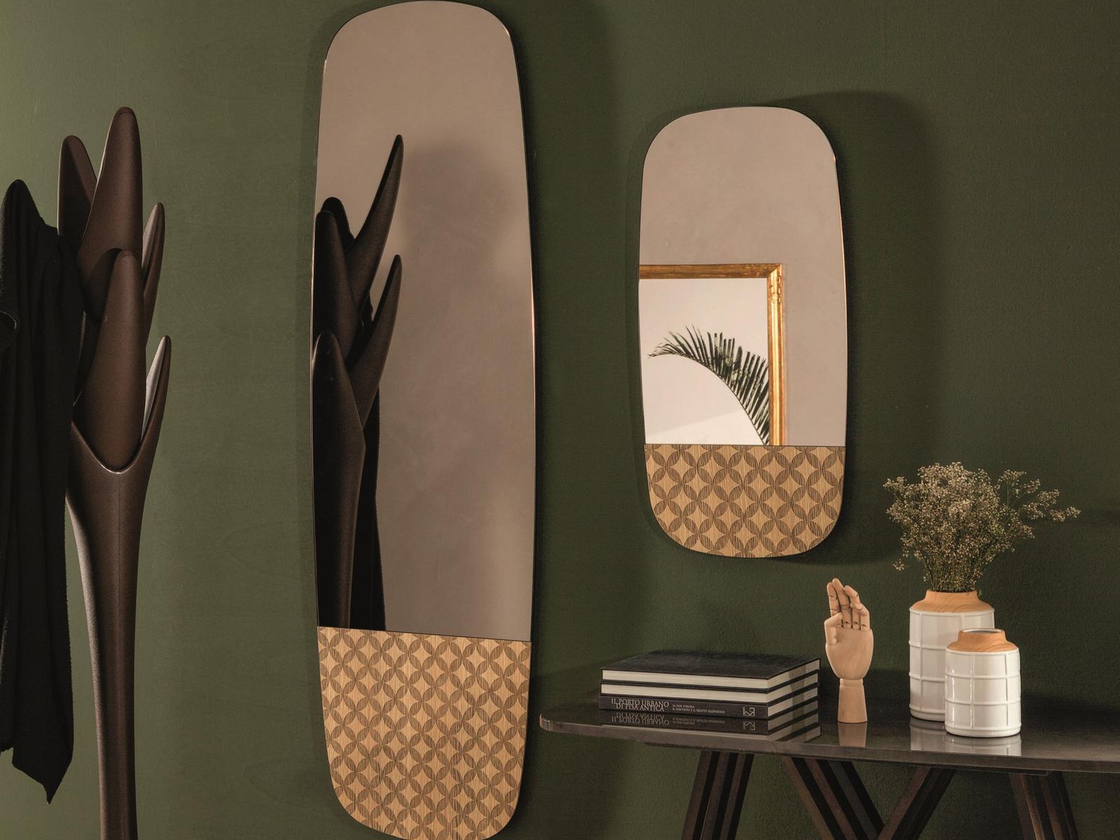 Rectangular wall-mounted wooden mirror | Marguerite by Tonin Casa