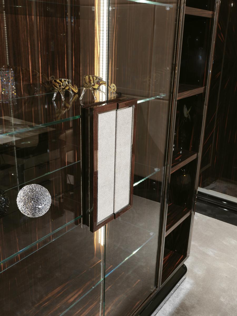 Wall-mounted ebony shelving unit | The Majestic by Ezio Bellotti