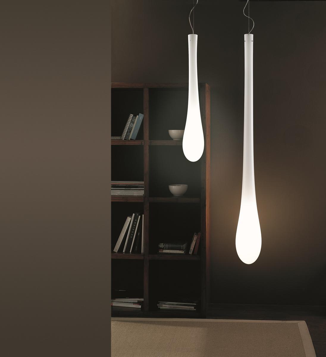 Glass pendant lamp | Lacrima Sp by Vistosi