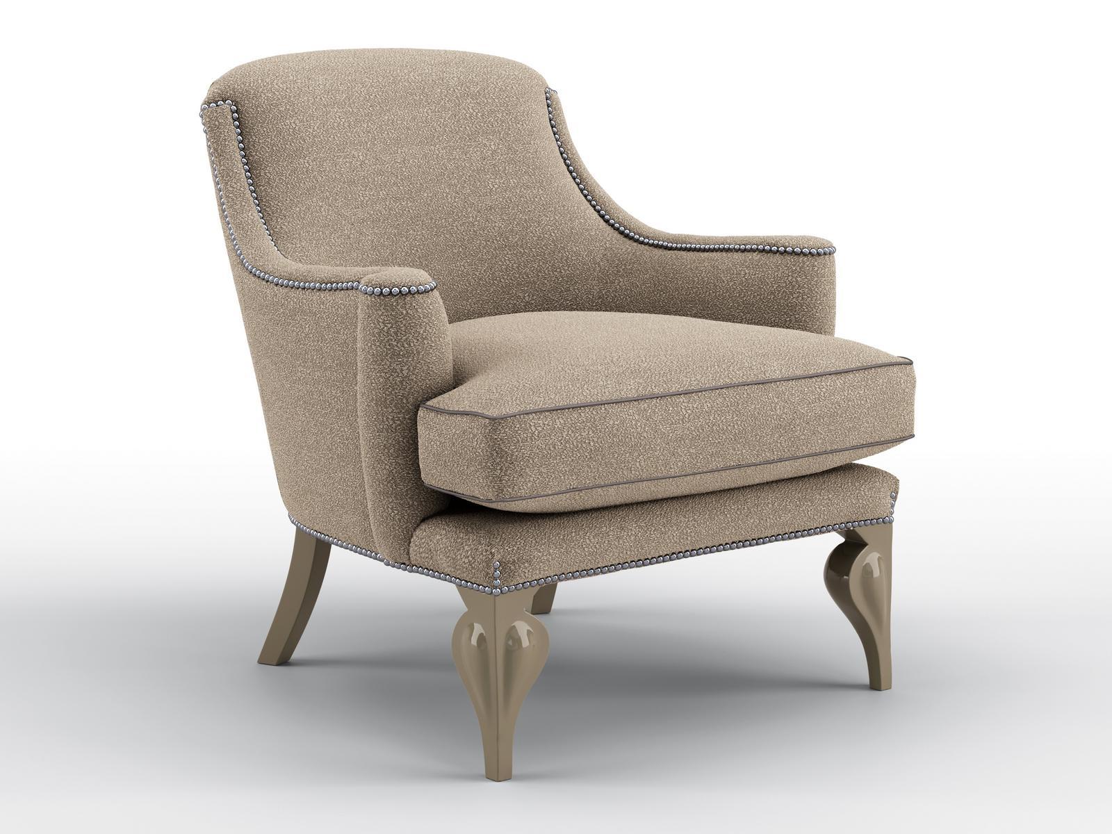 Fabric armchair with armrests | Lopez by Bruno Zampa