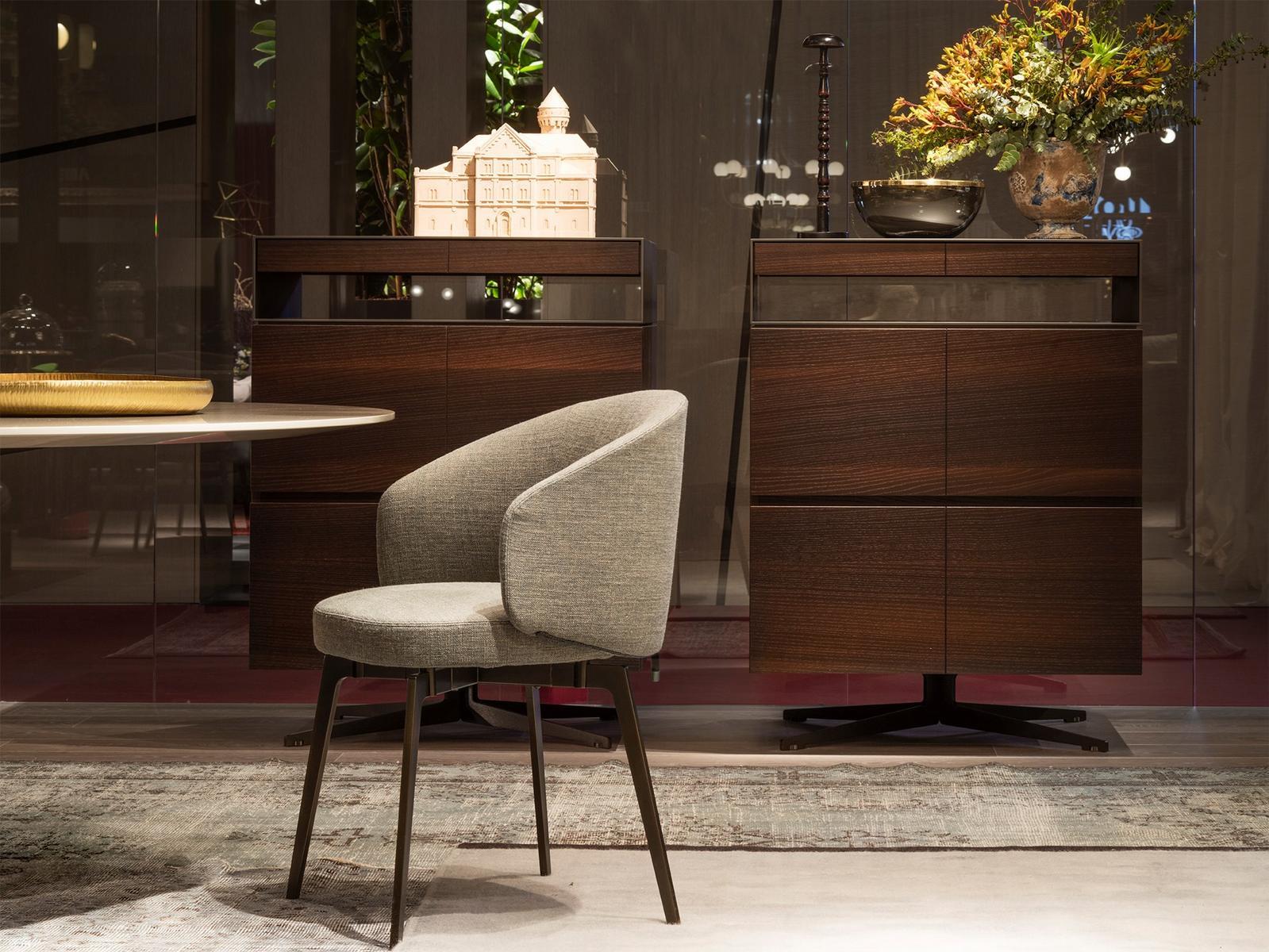 Upholstered fabric chair | Bea by Lema