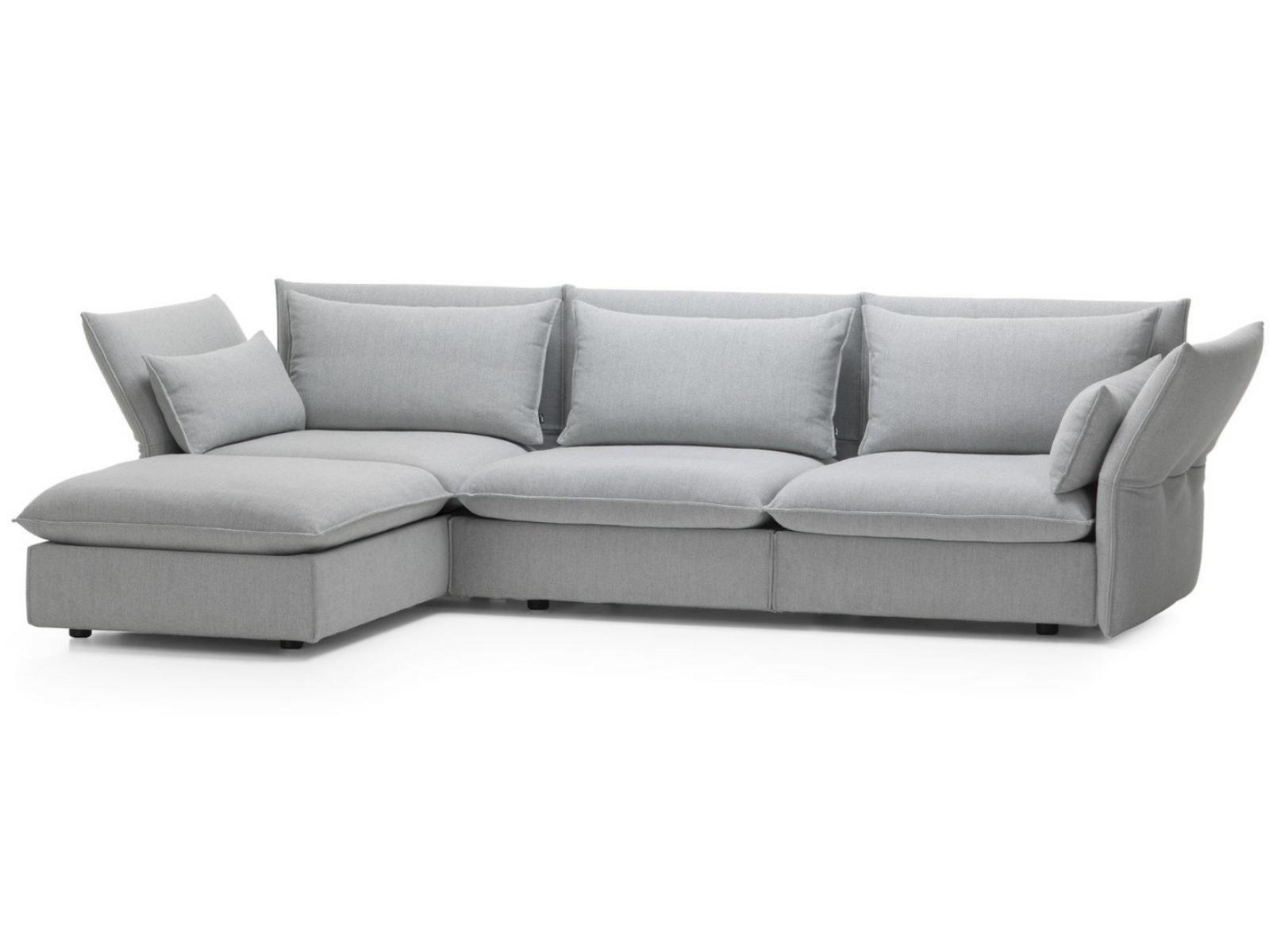 3 seater fabric sofa with removable cover with chaise longue | Mariposa Corner by Vitra