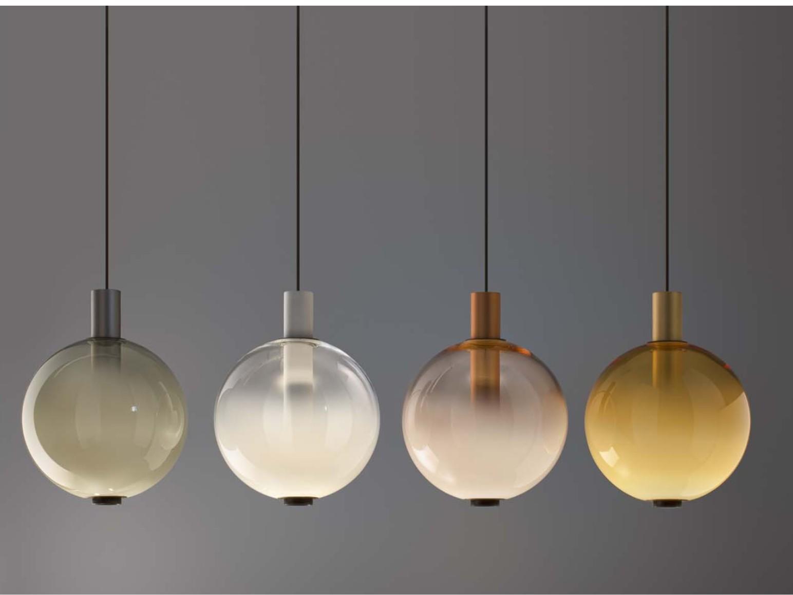 LED blown glass pendant lamp | Beam Stick Nuance by Olev