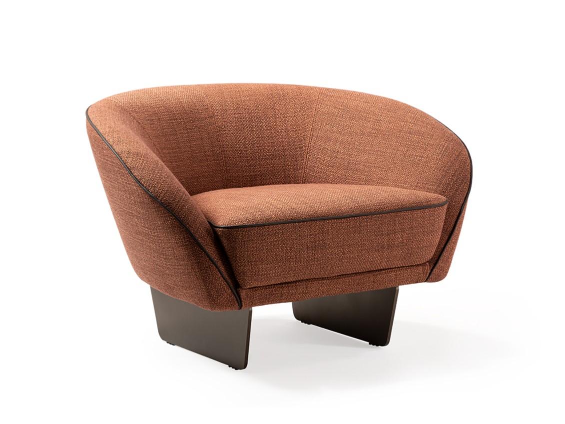 Fabric armchair with armrests | Segno by Reflex