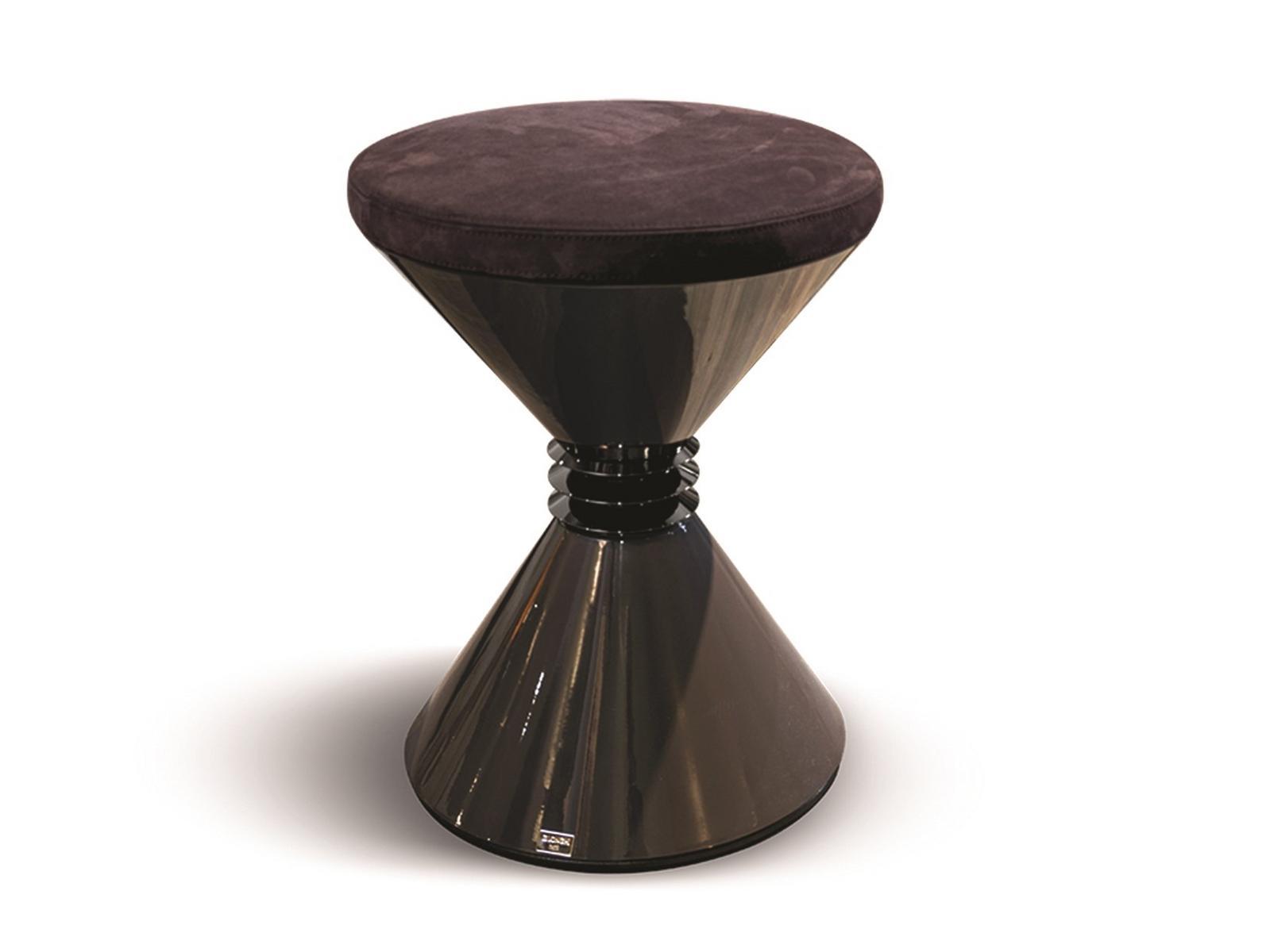 Round nabuk pouf | Angie by Longhi